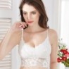Blommig spets bralette - topp med push up - trådfri