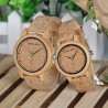 Bamboo wood watch - Quartz - handmade - cork strap - for her - for him - for couplesWatches