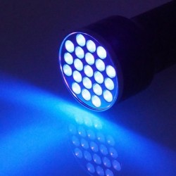 UV flashlight - 21 LED / 12 LED - 395-400nm - counterfeit money checkerTorches