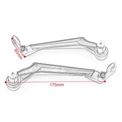 Motorcycle lever guard - falling protection - 7/8" 22mm - aluminum - for Yamaha YZF R3 R25 R6 R1 2013-2019Protective gear