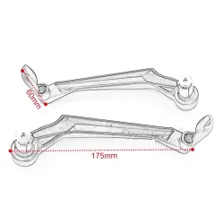 Motorcykel spakskydd - fallskydd - 7/8" 22mm - aluminium - för Yamaha YZF R3 R25 R6 R1 2013-2019