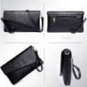 Vintage liten clutch - axelväska - krokodilskinnsmönster - med dragkedja