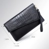 Vintage liten clutch - axelväska - krokodilskinnsmönster - med dragkedja