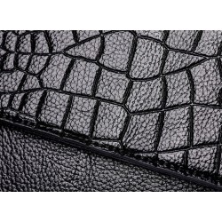 Vintage liten clutch - axelväska - krokodilskinnsmönster - med dragkedja