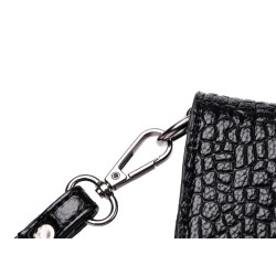 Vintage liten clutch - axelväska - krokodilskinnsmönster - med dragkedja