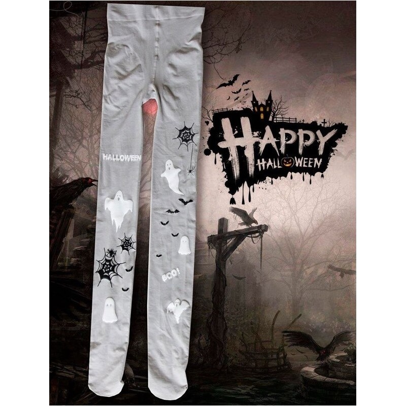 Halloween-tights - små jäklar / spöketryckta