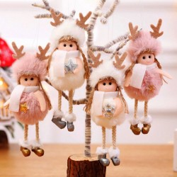 Silke plysch julänglar - dockor - hängande dekorationer