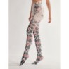 Halloween tights - spelkort tryck - grå