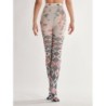 Halloween tights - spelkort tryck - grå