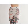 Halloween tights - spelkort tryck - grå