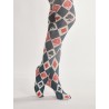 Halloween tights - spelkort tryck - grå