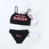 Sexiga underkläder set - kort topp - trosor - COME HERE DADDY PLEASE bokstäver