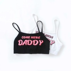 Sexiga underkläder set - kort topp - trosor - COME HERE DADDY PLEASE bokstäver