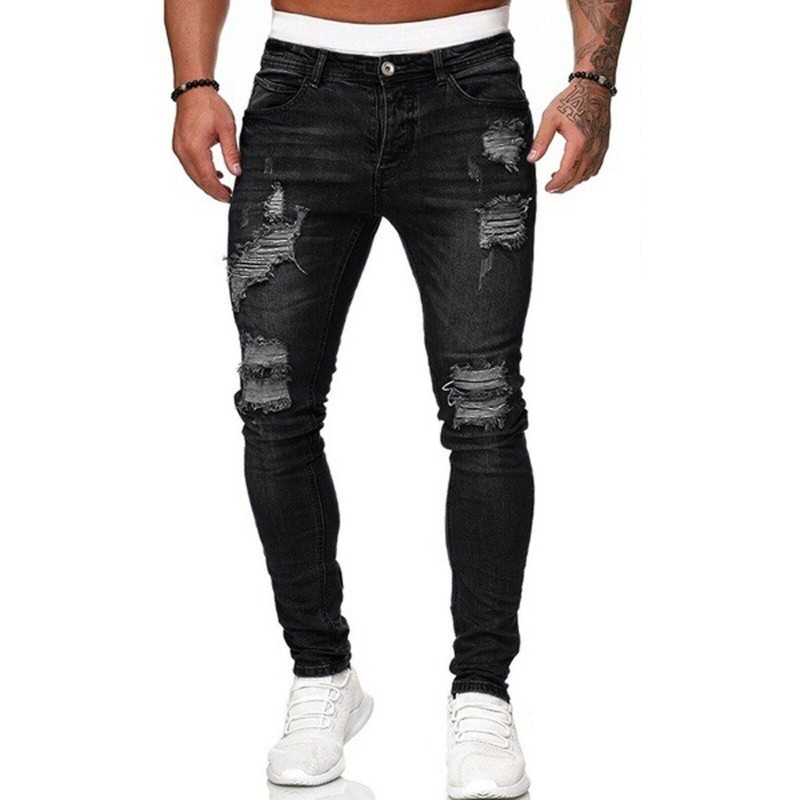 Stretchiga slitna - biker jeans - Slim Fit Denim Stretchiga slitna - biker jeans - Slim Fit Denim