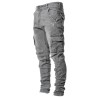 Stretchiga jeans - bikerstil - sidfickor - Slim Fit