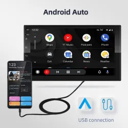 Android 9 / 10 bilradio - 1GB-16GB - Bluetooth - kamera - CarPlay - MirrorLink