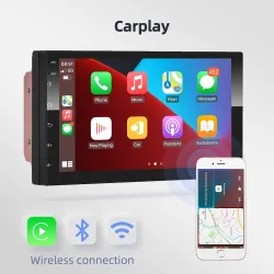 Android 9 / 10 bilradio - 1GB-16GB - Bluetooth - kamera - CarPlay - MirrorLink