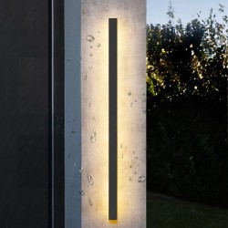 Vattentät utomhusvägglampa - lång LED-lampa i aluminium