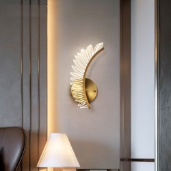 Modern LED-vägglampa - gyllene vingar design - inomhus