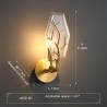 Gyllene kristallvägglampa - LED - nordisk stil
