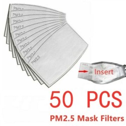 Ansiktsmaskfilter - aktivt kol - PM25 - 5 lager - antidamm - antibakteriellt