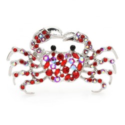 Rhinestone crab - broochBrooches