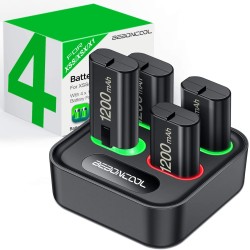 4 x 1200mAh batteripaket - USB-laddningsdocka - för Xbox One X / S / Xbox Elite Controller