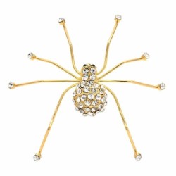 Guld kristall spindel - brosch