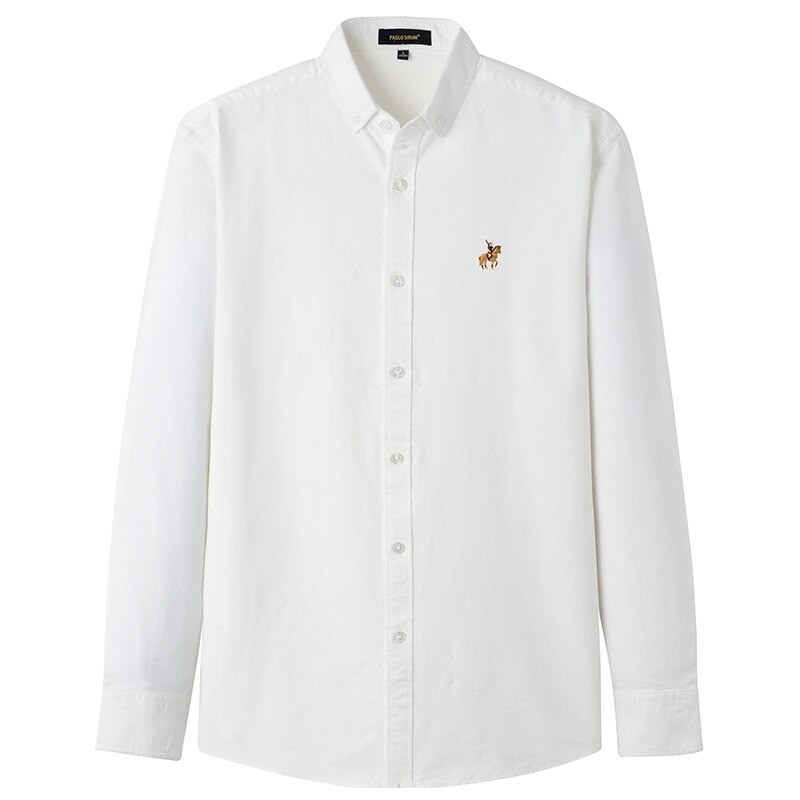 Classic long sleeve cotton shirt - plain / stripes - embroidery logoT-shirts Classic long sleeve cotton shirt - plain / stripes - embroidery logoT-shirts