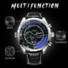JARAGAR - automatisk mekanisk klocka - 3 sub-dial - läderrem