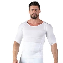 Slimmande t-shirt för män - kort ärm - kompression - body-shaper