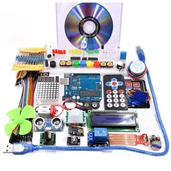 Superstartsats - med WiFi-modul - 130 motor - HC-SR501 - 1602 - relä - HC-sr04 - RGB-modul - för ARDUINO UNO R3