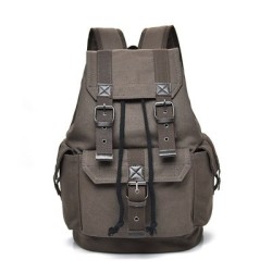 Ryggsäck i canvas med stor kapacitet - unisex