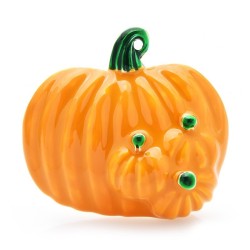 Halloween pumpkins - enamel brooch