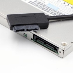 USB 2.0 - 3.0 till mini Sata II 7+6 13Pin - adapter - kabel - för laptop CD/DVD ROM Slimline Drive