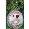 Hedgehog nyckelring - plysch pom pom
