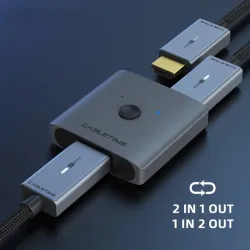 4K HDMI splitter - 60Hz - 1x2/2x1 adapter - 2 i 1 omvandlare