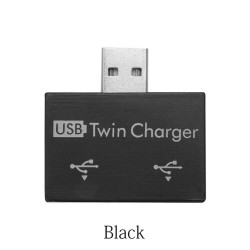 USB 2.0 till 2-ports laddare - HUB-adapter