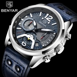 BENYAR - sports Quartz watch - waterproof - leather strapWatches