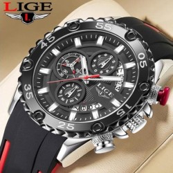 LIGE - sports Quartz watch - luminous - waterproof - silicone strapWatches