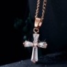 Kristallkorsformad hängsmycke - med halsband