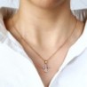 Kristallkorsformad hängsmycke - med halsband