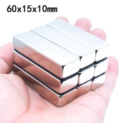 N35 - neodymium magnet - strong block - 60 * 15 * 10 mm - 5 piecesN35