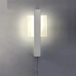 Modern LED-vägglampa - med strömbrytare - rund - fyrkantig - 6W