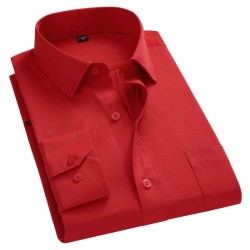 Klassisk långärmad skjorta - enfärgad - Slim Fit