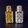 Retro parfymflaska i metall - med kristall - arabisk stil - 3ml