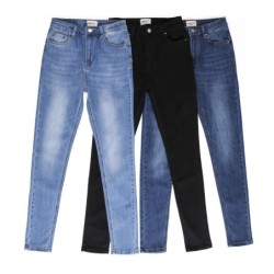 Penciljeans med hög midja - stretch lycra - Slim