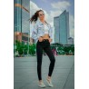 Penciljeans med hög midja - stretch lycra - Slim