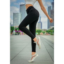 Penciljeans med hög midja - stretch lycra - Slim