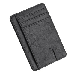 Smal läderplånbok - kreditkortshållare - RFID-blockering